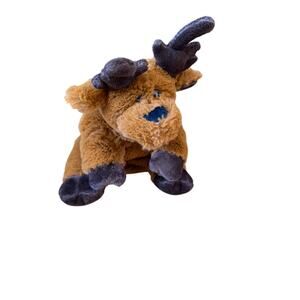 Wish Pets fuzzy brown moose puppet